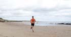 Dan Jenkin (Durham City) leads the Pier to Pier Race, South Shields to Roker, Sunderland.